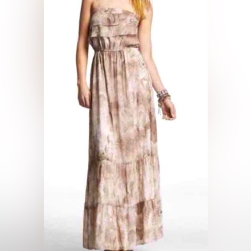 Express Tan Tiered Sundress